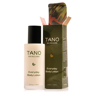 Tano Skincare Everyday Body Lotion with packaging on a white background